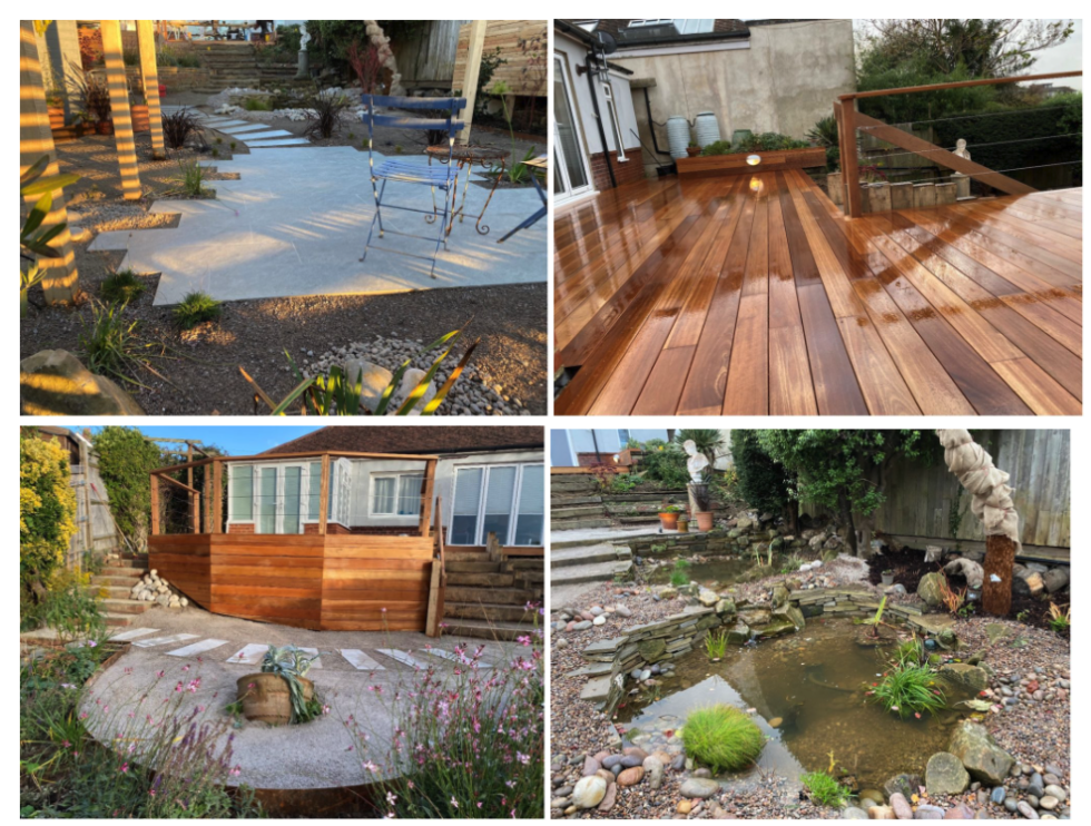 HARDWOOD DECK AND RUSTIC WATERFEATURE INSTALLATION Jack of Spades